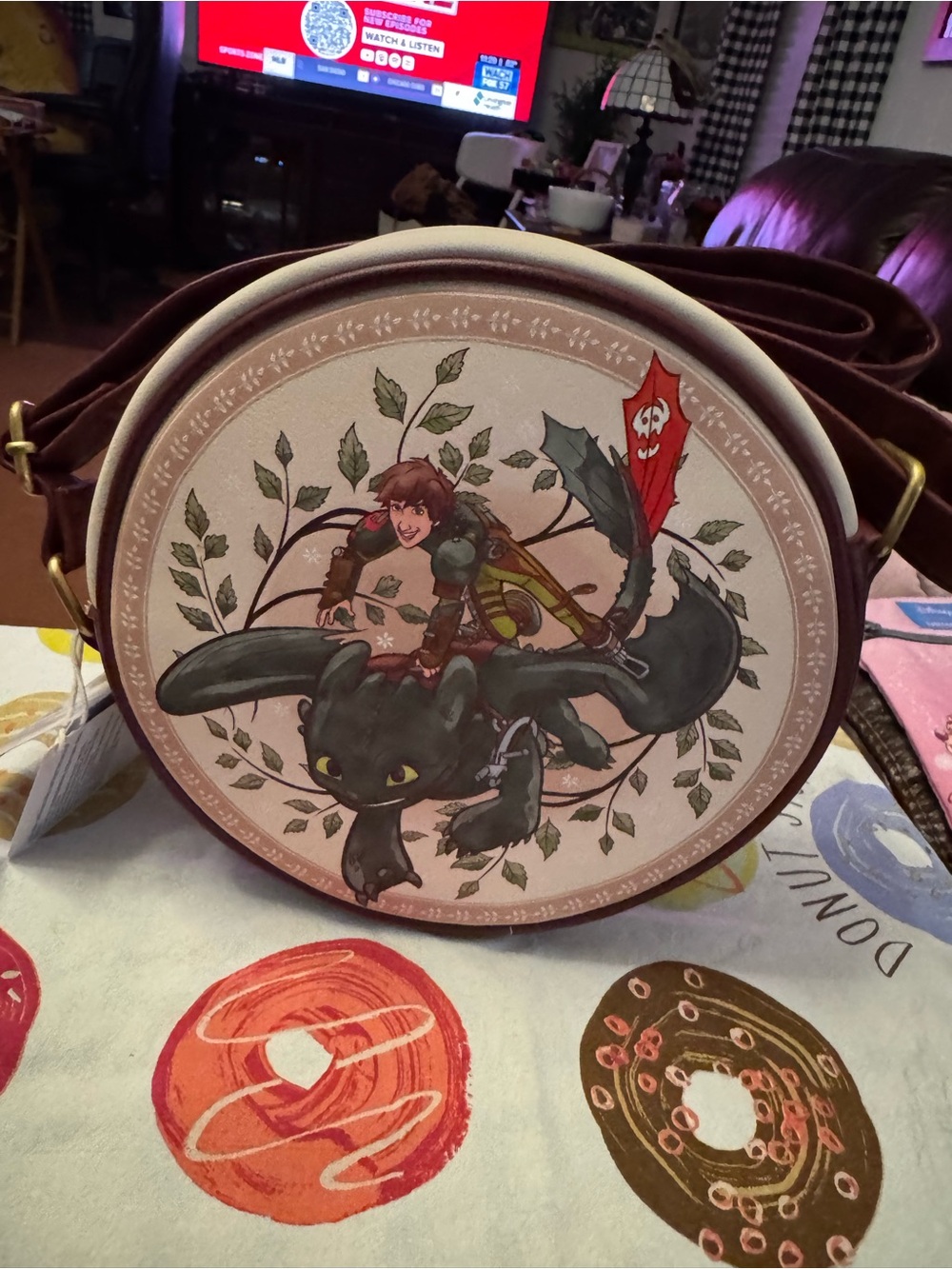 DreamWorks Dragons Tag Art Crossbody - Red, Silver, Blue